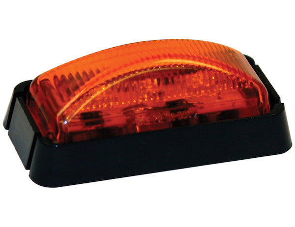 2.5 Inch Amber Surface Mount/Marker Clearance Light Kit With 3 LEDs (PL-10 Connection, Includes Bracket And Plug) | Buyers Products 5622203