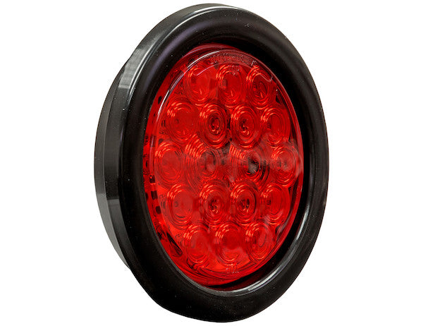4 Inch Red Round Stop/Turn/Tail Light Kit With 18 LEDs (PL-3 Connection, Includes Grommet And Plug) | Buyers Products 5624118