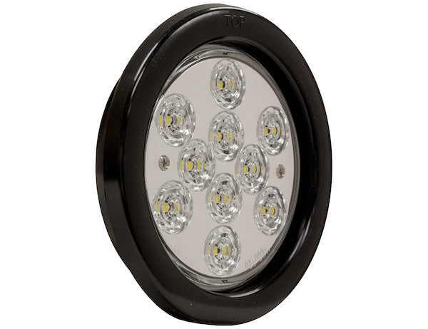 4 Inch Clear Round Backup Light Kit With 10 LEDs (PL-2 Connection, Includes Grommet And Plug) | 5624310 Buyers Products