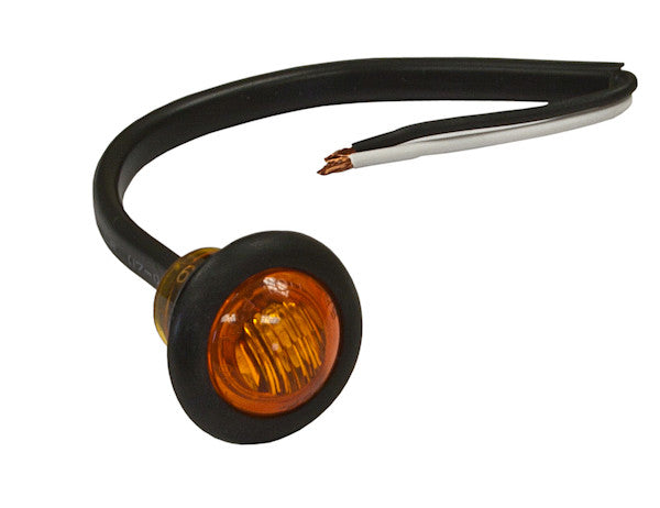 .75" Round 3-LED Amber Marker Clearance Light, Male Bullet Connectionfor use with Trailers, Service Vehicles, Dump Trucks, Work Trucks | 5627523 Buyers Products