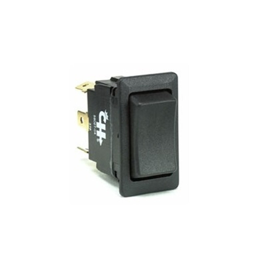58027-06BX Cole Hersee | Black Plastic Rocker Button, 4 Blade Panel Snap In