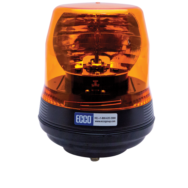 Low Profile Amber Rotating LED Beacon Light, 1 Bolt Mount | ECCO 5816A