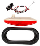 60 Economy Red Incandescent 6" Oval Stop/Turn/Tail Light, Grommet Kit | Truck-Lite 60083R