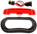 60 Series Red LED 6" Oval Stop/Turn/Tail Light, Fit 'N Forget S.S. & Grommet Mount | Truck-Lite 60085R