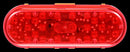 60 Series Red LED 6" Oval Stop/Turn/Tail Light, Fit 'N Forget S.S. & Grommet Mount | Truck-Lite 60250R3