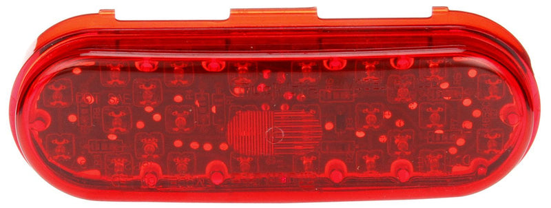 60 Series Red LED 6" Oval High Mounted Stop Light, Fit 'N Forget S.S. | Truck-Lite 60260R