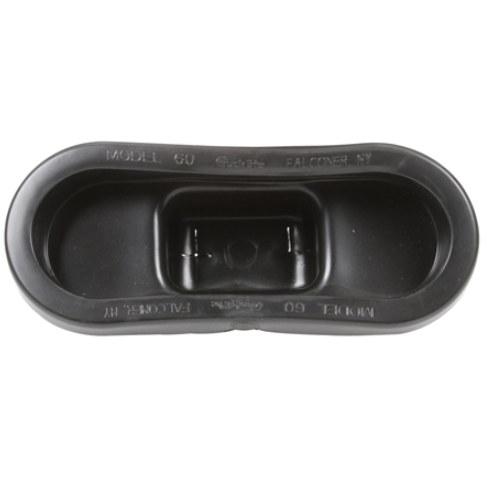 60 Series 2" X 6" Oval Black PVC Grommet Mount with Closed Back | Truck-Lite 60704
