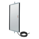 7" x 16" Stainless Angle-Back Heated West Coast Mirror Head | Retrac 610306