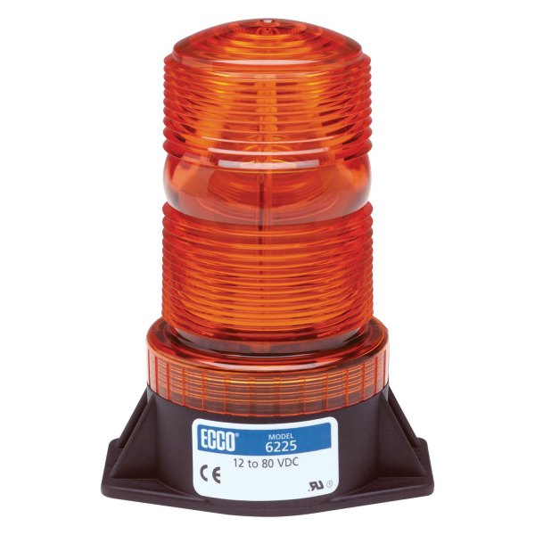 Low Intensity Amber Beacon Strobe Warning Light, 2 Bolt | ECCO 6225A