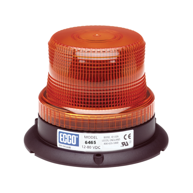 Industrial LED Amber Beacon Strobe Warning Light, 3 Bolt Mount | ECCO 6465A