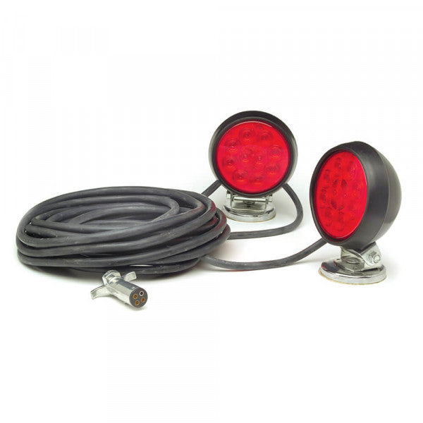 Red Heavy Duty SuperNova® LED Magnetic Towing Kit | Grote 65432-4