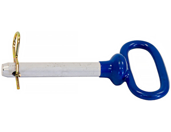 Blue Poly-Coated Handle On Steel Hitch Pin - 5/8 X 4 Inch Usable Length | Buyers Products 66107