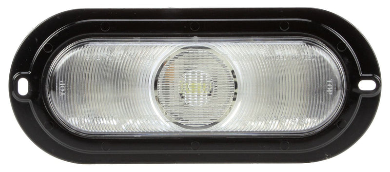 66 Series Clear LED 6" Oval Back Up Light, Fit 'N Forget S.S. & Flange Mount | Truck-Lite 66206C