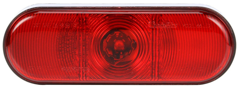 Super 66 Red LED 6" Oval Stop/Turn/Tail Light, Fit 'N Forget S. S. & Grommet Mount | Truck-Lite 66250R