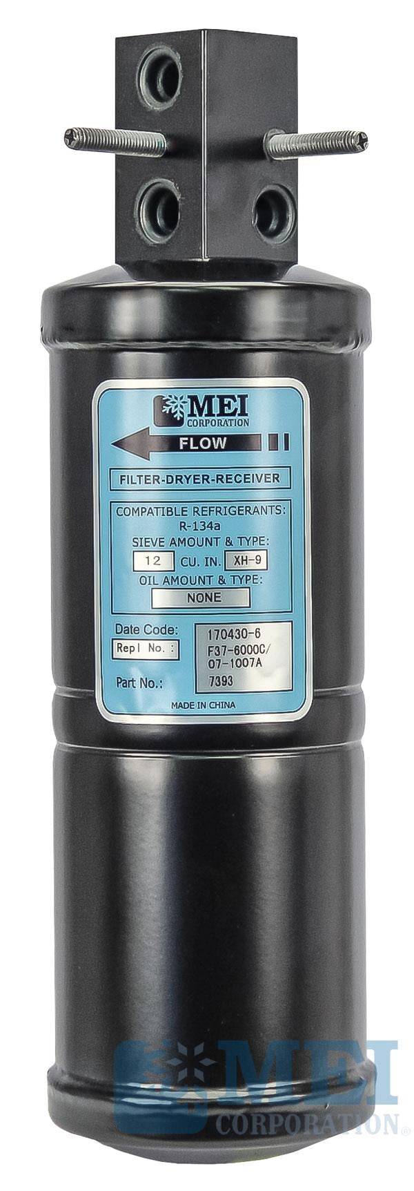 11" Steel A/C Reciever Drier for Kenworth Trucks, 3" Diameter | MEI/Air Source 7393
