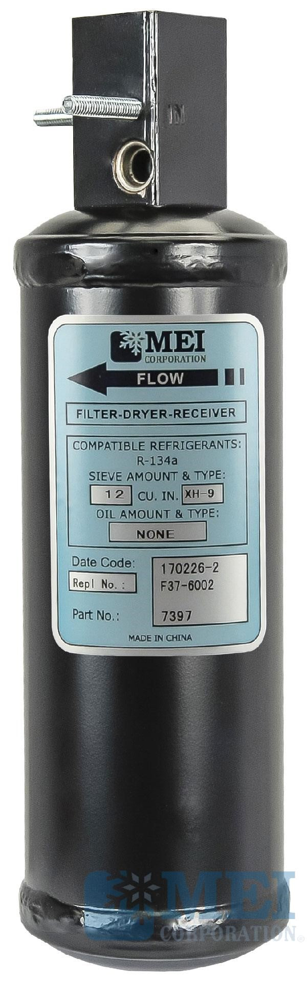 11" Steel A/C Receiver Drier for Kenworth Trucks, 3" Diameter | MEI/Air Source 7397