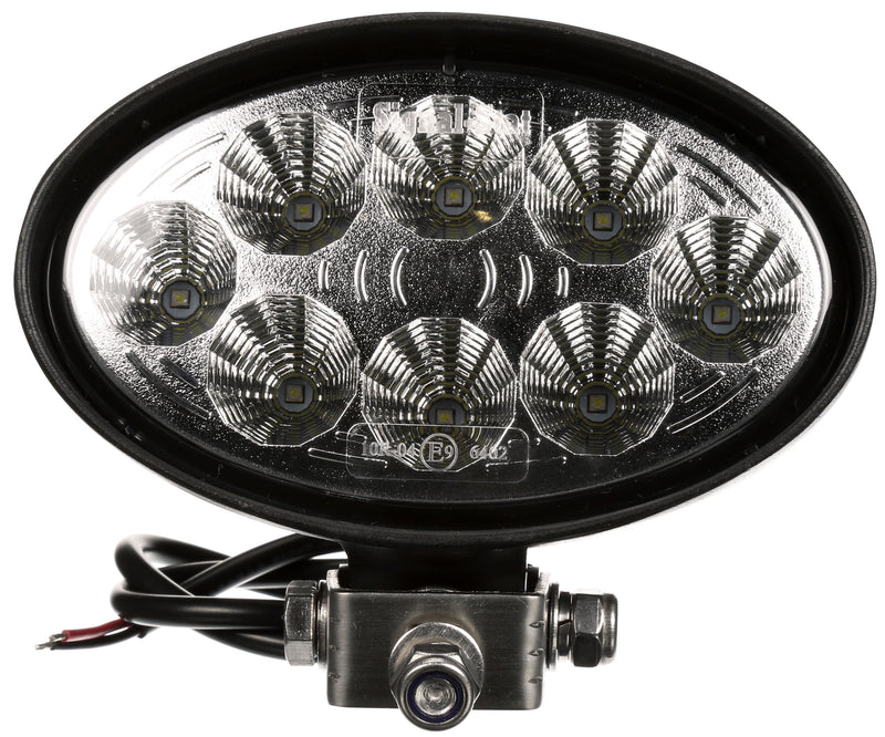 Signal Stat 4"x6" Oval Clear LED Flooood Light, Hardwired & Stud | Truck-Lite 8180