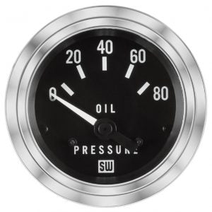 Deluxe Oil Pressure Gauge, 0-80 PSI | 82304 Stewart Warner