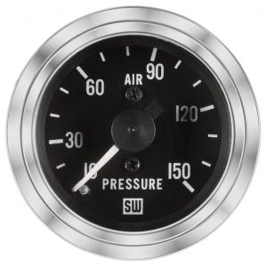 Deluxe Dual Air Pressure Gauge, 10-150 PSI | 82332 Stewart Warner