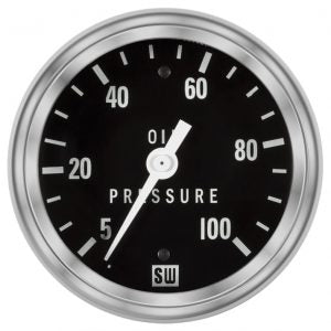 Deluxe Oil Pressure Gauge, 5-100 PSI | 82406 Stewart Warner