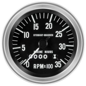 Deluxe Tachometer/Hourmeter, 0-3,500 RPM | 82688 Stewart Warner