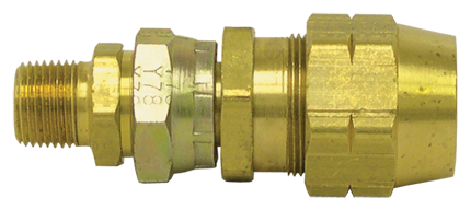 Swivel Type Reusable Hose Brass Fitting, 1/4" Thread (5 Pack) | Tectran 1105