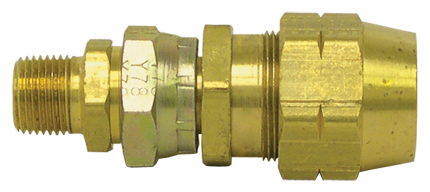 Swivel Type Reusable Hose Brass Fitting, 3/8" Thread (5 Pack) | Tectran 1106
