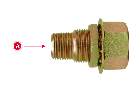 Male to Female 2.9" Steel Terminal Bolt Frame Fitting (Pack of 5) | Tectran 116-84