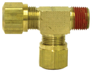 1/8" Male Run Tee Fitting for 1/4" Air Brake Nylon Tubing (Pack of 10) | Tectran 1371-4A