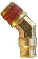 45° Male 3/4" Tube to 1/2" Pipe Elbow D.O.T. Push Lock Fittings for Nylon Tubing (Pack of 5) | PL137512D Tectran