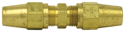 Brass Air Brake Fitting for 1/4" Copper Tubing Union (Pack of 10) | Tectran 1162-4