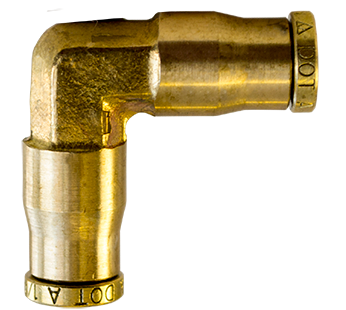 1/2" Tube D.O.T. Push Lock Union Elbow Fitting for Nylon Tubing (Pack of 5) | PL1365-8 Tectran