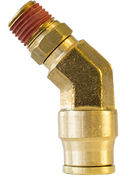 3/8" Tube to 3/8" Thread DOT Push Lock 45 Swivel Male Elbow Fitting (Pack of 5) | PL1374-6C Tectran