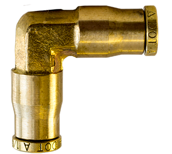 5/8" Tube D.O.T. Push Lock Union Elbow Fitting for Nylon Tubing (Pack of 5) | PL1365-10 Tectran