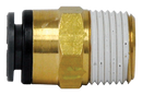 1/4" Tube to 1/4" Thread DOT Composite Push Lock Male Connector Fitting (Pack of 10) | QL1368-4B Tectran