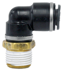 1/4" Tube to 3/8" Pipe Thread D.O.T. Push Lock Swivel Male Elbow Fitting for Nylon Tubing (Pack of 10) | QL1369-4C Tectran