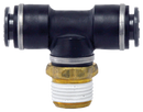 3/8" Tube to 1/2" Pipe Swivel Male Branch Tee D.O.T. Composite Push Lock Fitting | QL1372-6D Tectran