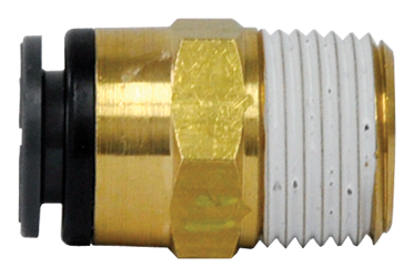 3/16" Tube to 1/8" Thread DOT Composite Push Lock Male Connector Fitting (Pack of 10) | QL1368-3A Tectran