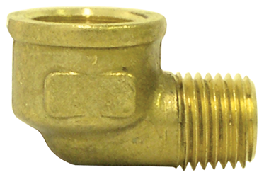 1/4" to 1/8" Male 90 Degree Reducing Elbow Extruded Fitting (Pack of 10) | Tectran 115BA