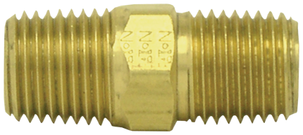1/8" Hex Nipple Pipe Fitting (Pack of 10) | Tectran 122A
