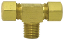 3/8" Tube to 1/4" Pipe Male Branch Tee Compression Fitting (Pack of 10) | 72-6B Tectran