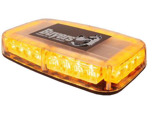11" Rectangular Multi-Mount Amber LED Mini Light Bar for Snow Plow Truck, Work Truck, Trailers | 8891040 Buyers Products