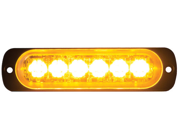 Thin 4.5 Inch Amber Horizontal LED Strobe Light | Buyers Products 8891900