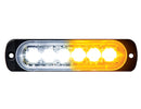 Thin 4.5 Inch Amber/Clear Horizontal LED Strobe Light | Buyers Products 8891902