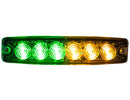 Ultra Thin 5 Inch Green/Amber LED Strobe Light | Buyers Products 8892210