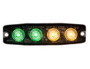 Ultra Thin 4.5 Inch Green/Amber LED Strobe Light | 8892250 Buyers Products