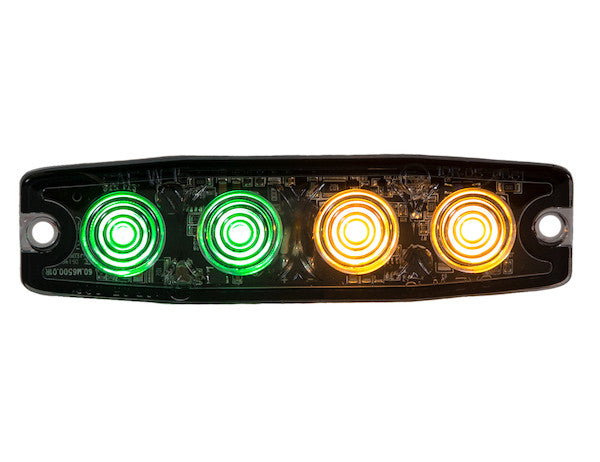 Ultra Thin 4.5 Inch Green/Amber LED Strobe Light | 8892250 Buyers Products