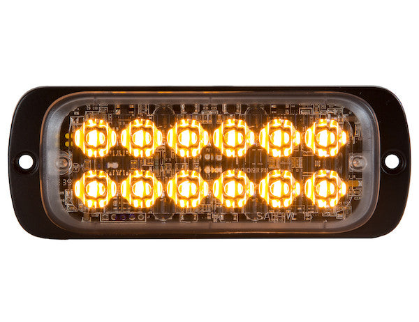 Thin Dual Row 4.5 Inch Amber LED Strobe Light | Buyers Products 8892600