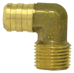 90Â° Elbow 5/8" Hose Barb to 3/8" Male Pipe Fitting (Pack of 5)  | Tectran 139-10C