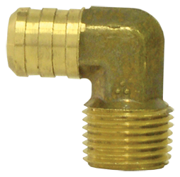 90Â° Elbow 1/4" Hose Barb to 1/8" Male Pipe Fitting (Pack of 10)  | Tectran 139-4A